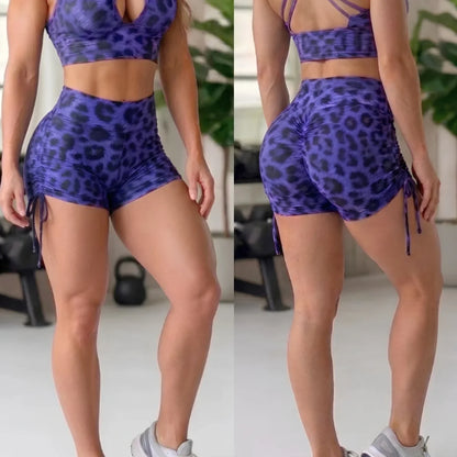 SCRUNCH BOOTY PURPLE SHORT LACE