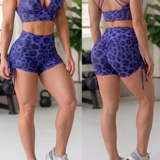 SCRUNCH BOOTY PURPLE SHORT LACE