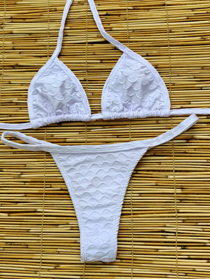 WHITE WAVE THONG BIKINI - NO RETURN
