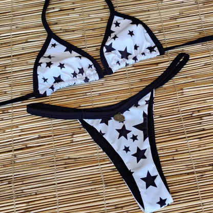 BLACK AND WHITE STAR BIKINI - NO RETURN