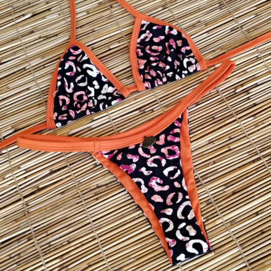 COLORFULL AND ORANGE THONG BIKINI - NO RETURN