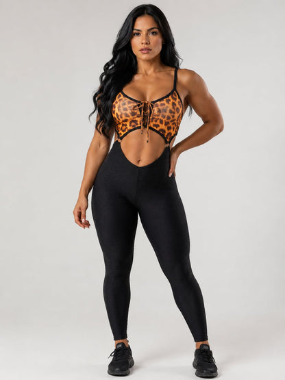 SCRUNCH BOOTY BLACK WAVE JULIA JUMPSUIT, NO RETURN