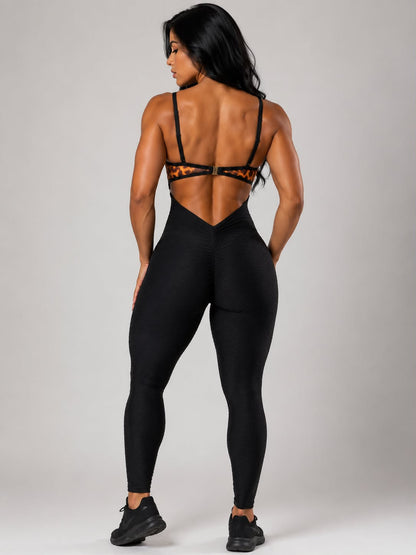 SCRUNCH BOOTY BLACK WAVE JULIA JUMPSUIT, NO RETURN