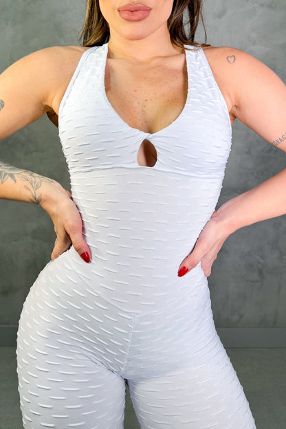 SCRUNCH BOOTY WHITE WAVE RINGS JUMPSUIT