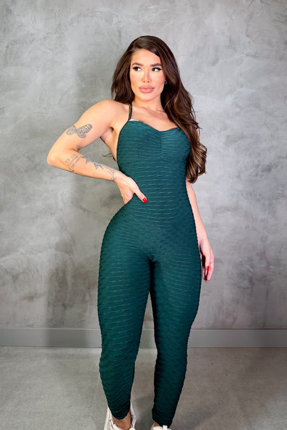 SCRUNCH BOOTY GREEN WAVE SEXY JUMPSUIT NO RETURN