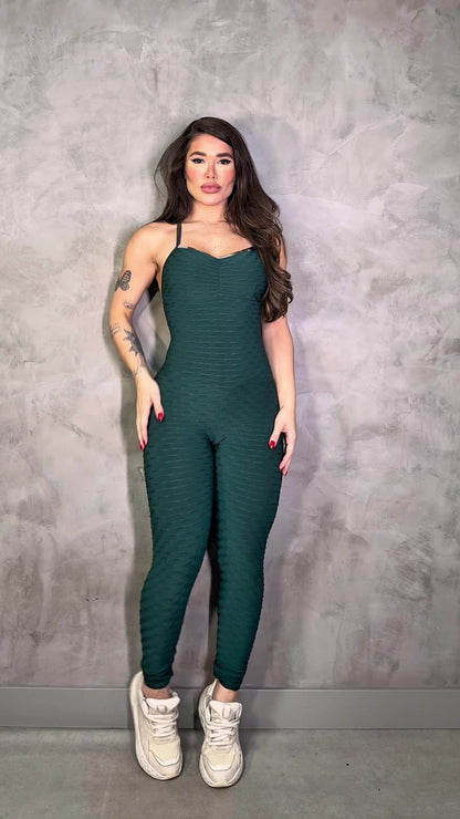 SCRUNCH BOOTY GREEN WAVE SEXY JUMPSUIT NO RETURN